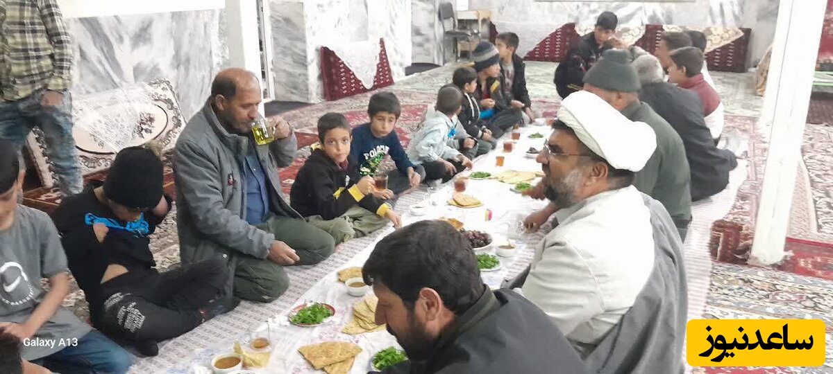 سفره افطاری درروستای نیگ