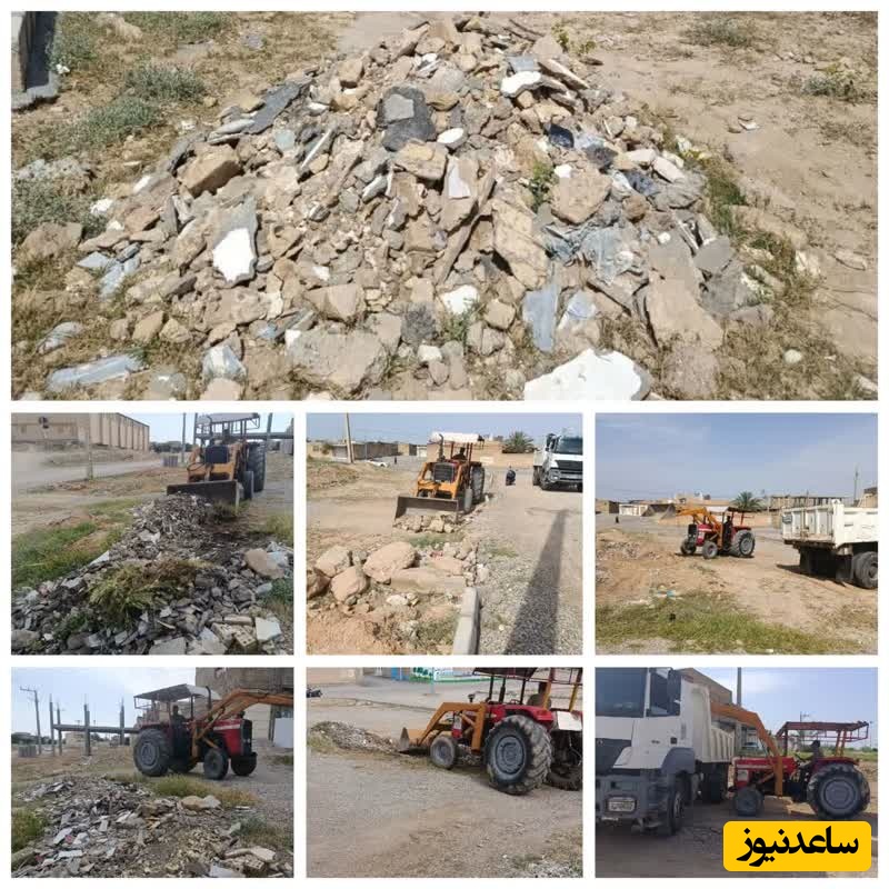 پاکسازی و نخاله برداری روزانه در سطح نواحی چهارگانه معاونت خدمات شهری شهرداری شوشتر انجام می شود