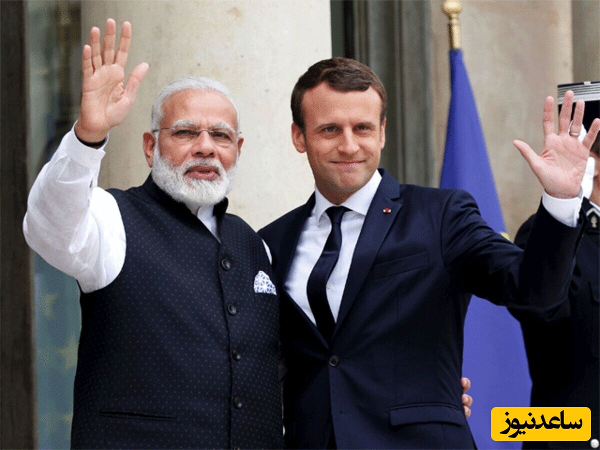 تماشا کنید: بی محلی امانوئل مکرون به نخست وزیر هند در یک نشست مهم بین المللی +فیلم