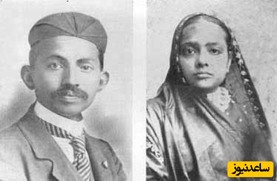 گاندی و همسرش کستوربا (1902میلادی)