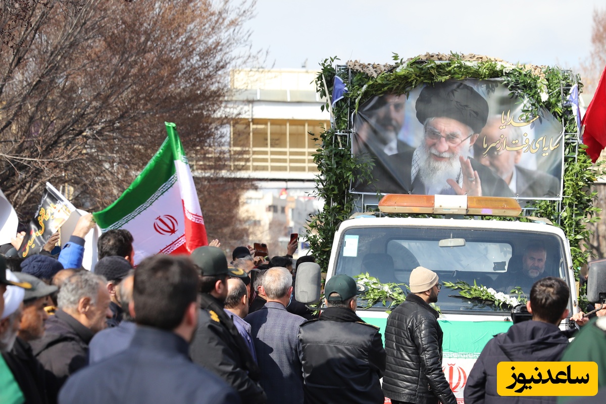 بدرقه با شکوه شهدای حملات دشمن صهیونی - آمریکایی در تبریز / آذربایجان جانباز، خامنه‌ای دن آیریلماز