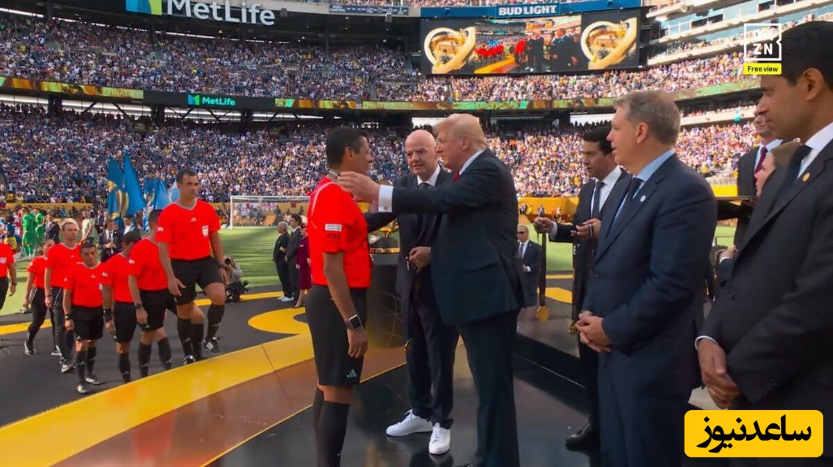 فغانی مدال خود را از دونالد ترامپ گرفت+ویدیو/ گفتگوی همراه با لبخند داور ایرانی با رئیس‌جمهور آمریکا و گرفتن ژست مشهور ترامپ در عکس یادگاری!