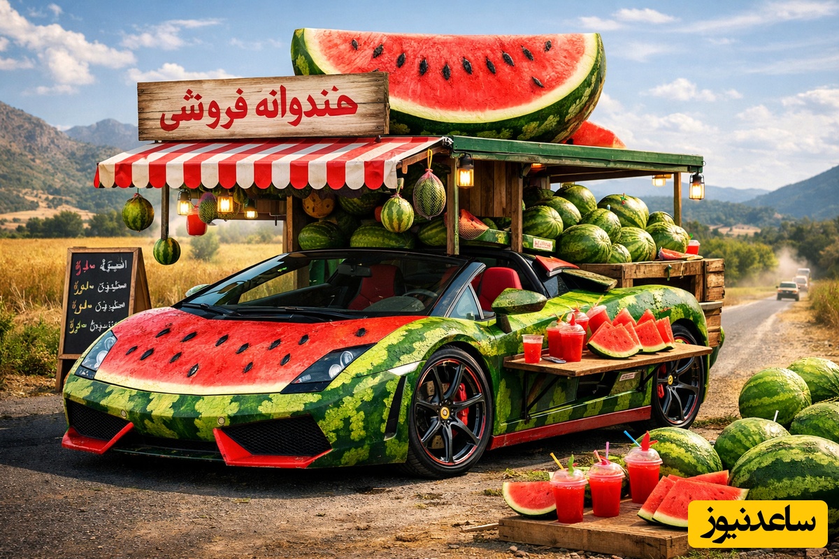 خلاقیت باورنکردنی تبدیل لامبورگینی به ماشین هندوانه فروشی 🍉 / ببین نعمت خدارو چجوری حیف میکنه / وقتی پول داری ولی دلت هندونه‌فروشی می‌خواد😂