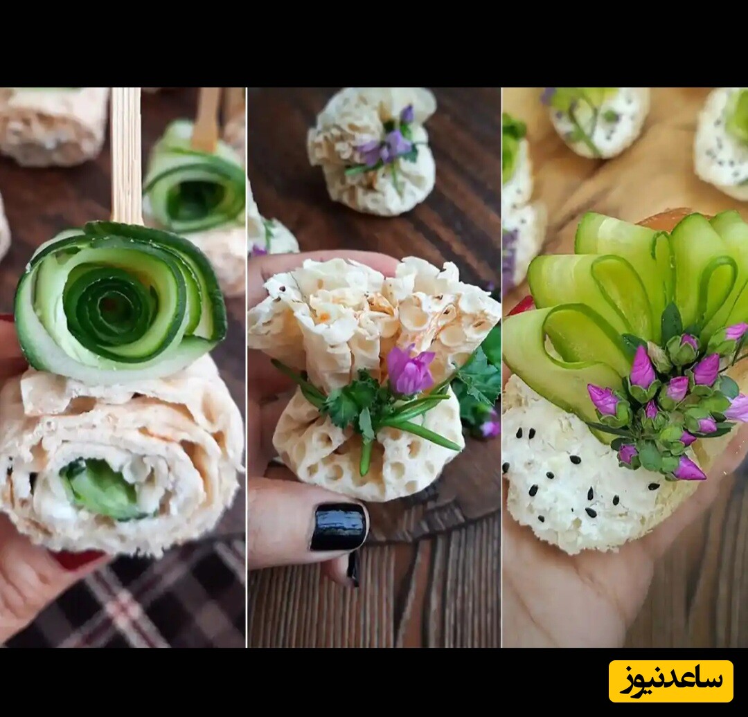 شیکترین مدل های تزیین نون پنیر ویژه دورهمی های دوستانه و افطاری تا سفره عقد/ اینقدر خوشگلن کسی دلش میاد اینا رو بخوره؟