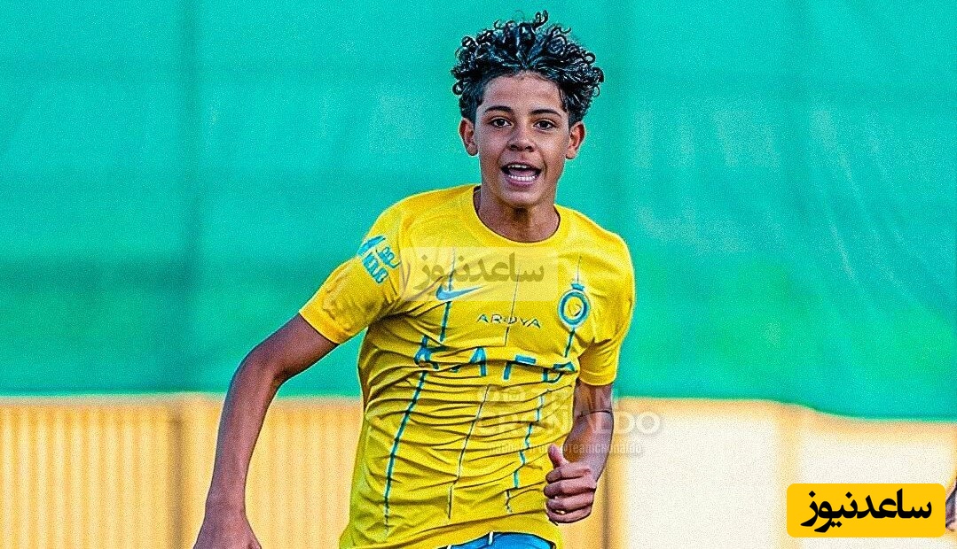 (ویدیو) پسر کو ندارد نشان از پدر؛ سوپرگل زیبای پسر رونالدو با ضربه سر و پرش بلند/ ژن خوب یعنی همین دیگه😍