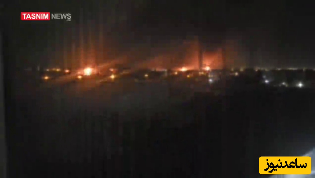 تصویری از انفجارهای وحشتناک امشب تهران  در فرودگاه مهرآباد+ ویدیو