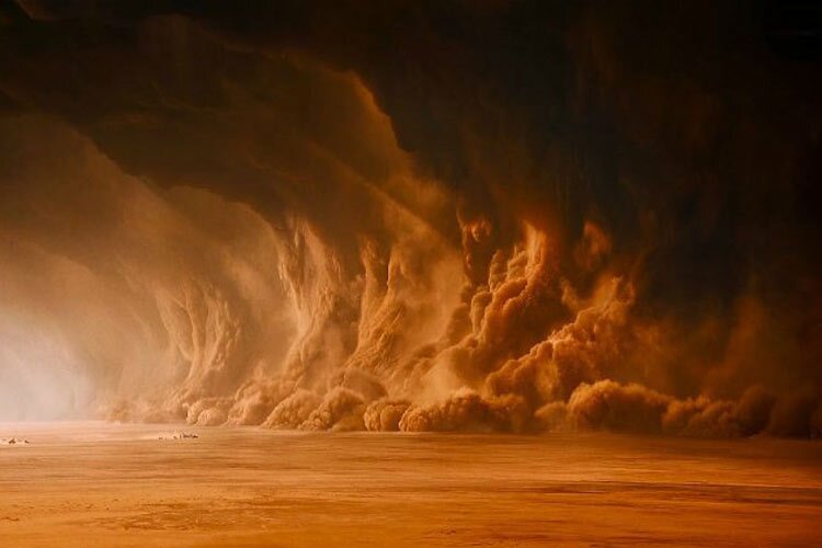 طوفان شن شدید و شگفت انگیز در مریخ+فیلم