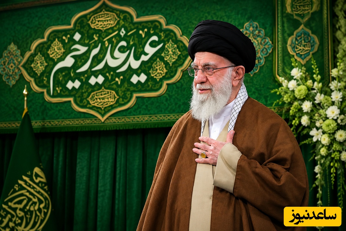 یک عکس تاریخی در آستانه غدیر؛ قابی از رهبر شهید انقلاب که با نماد سادات بازنشر شد + فیلم