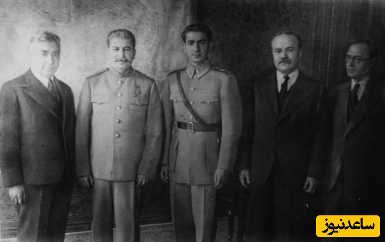محمدرضا پهلوی در کنار استالین