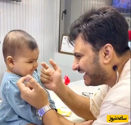 خلاقیت خنده دار پزشک ایرانی در آمپول زدن به نوزاد+فیلم/ سلطان آمپول خودتی و بس!