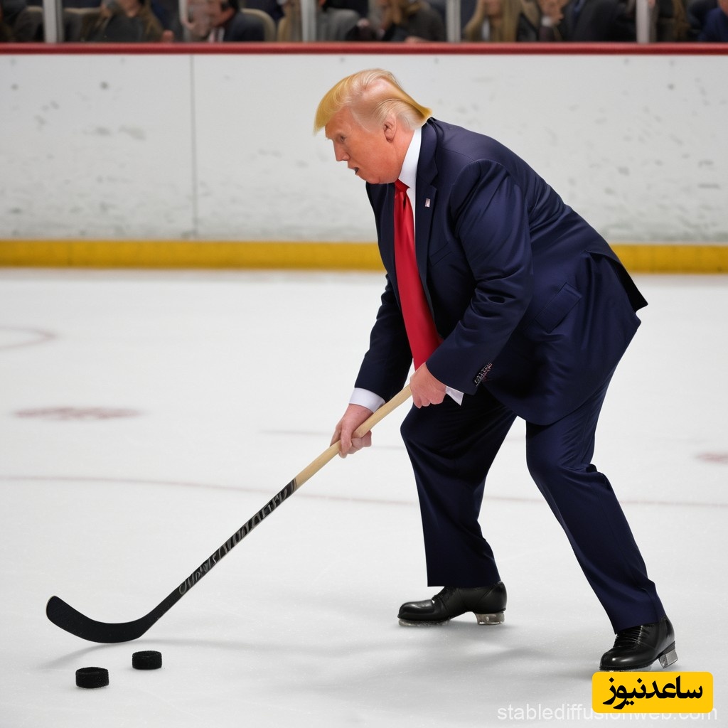 هاکی بازی ترامپ را ببینید....آخر سر همه بازیکنان رو کتک زد+ ویدیو