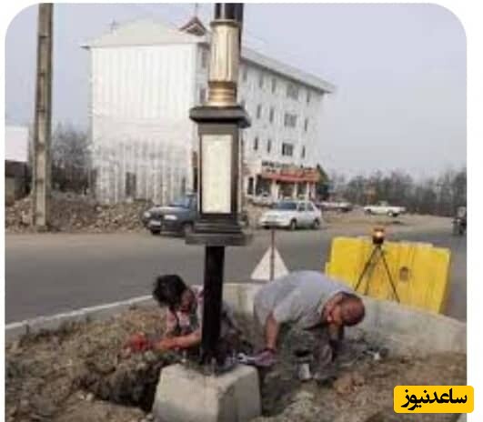 نصب پایه روشنایی جدید بلوار ورودی شوشتر از سمت اهواز