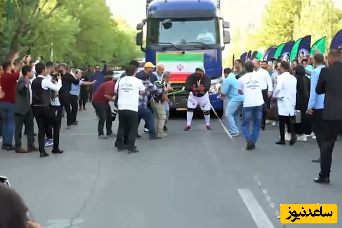 رکورد گینس توسط یک ایرانی شکسته شد/جابجایی 2 تریلی به وزن 95 تن + ویدئو