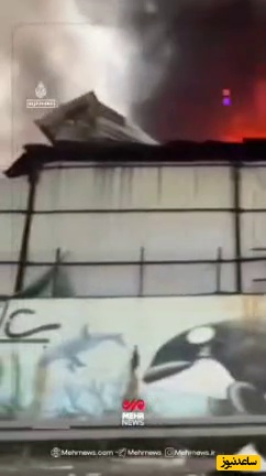 ببینید| فیلمی ترسناک از  اصابت مستقیم موشک ایران به انباری نظامی در تل‌آویو/ اسرائیل در آتش خود می‌سوزد+ ویدیو