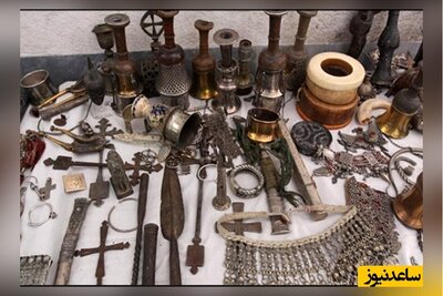 خانه‌ای مملو از عتیقه‌ قیمتی در تهران مصادره شد +عکس