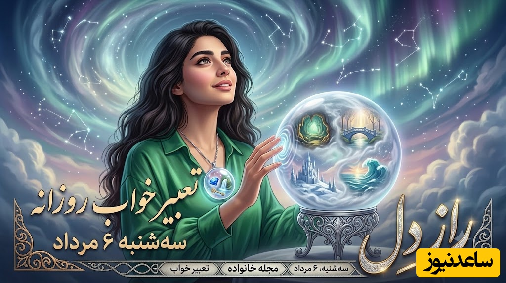 تعبیر خواب روزانه، سه‌شنبه 6 مرداد 1405؛ کلید طلایی آینده در رویاهای شما، گنج، عشق یا موفقیت بزرگ در انتظار شماست؟