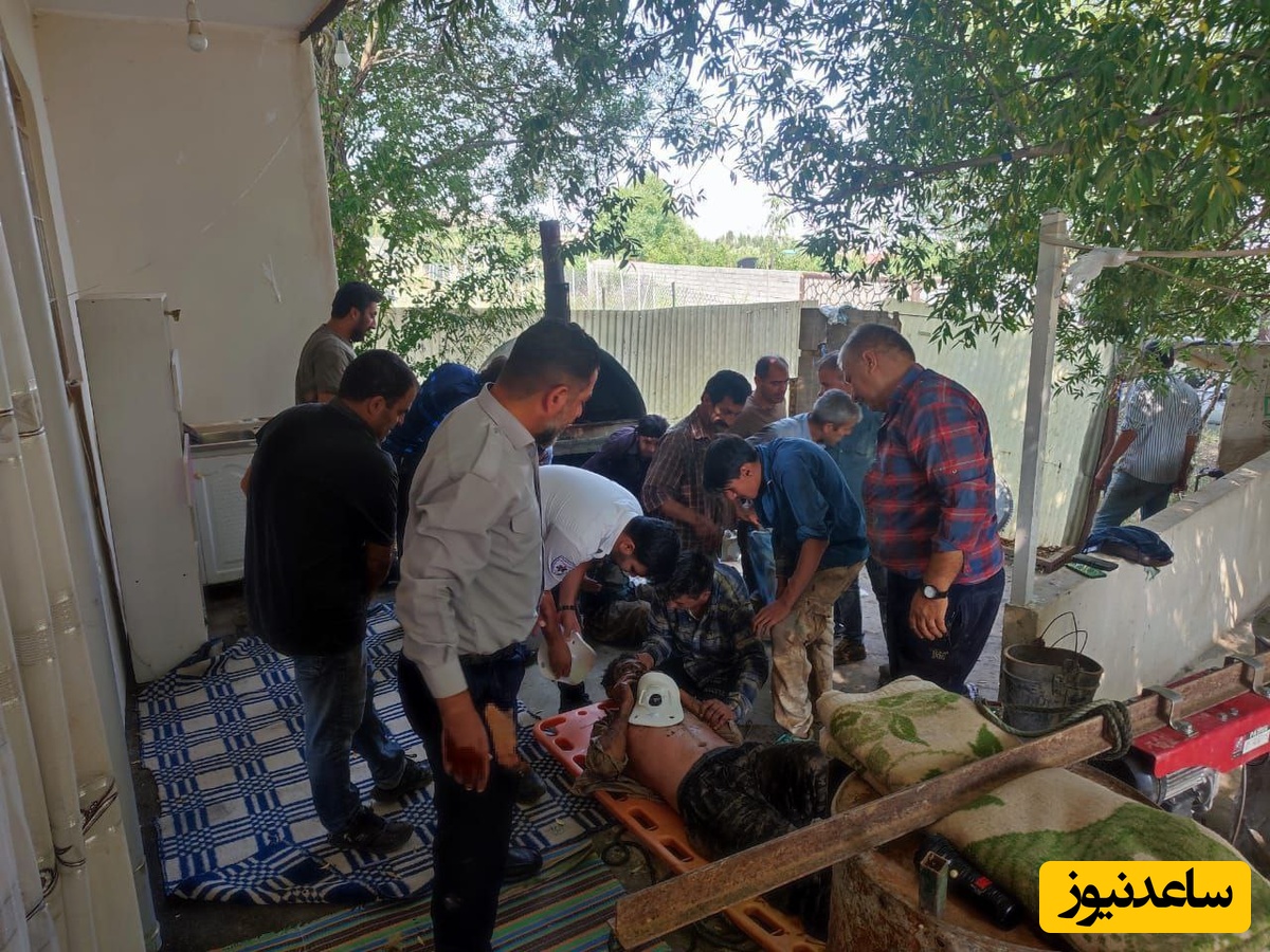 آتش نشانان مرند ناجی فردی که در چاه 10 متری سقوط کرده بود، شدند