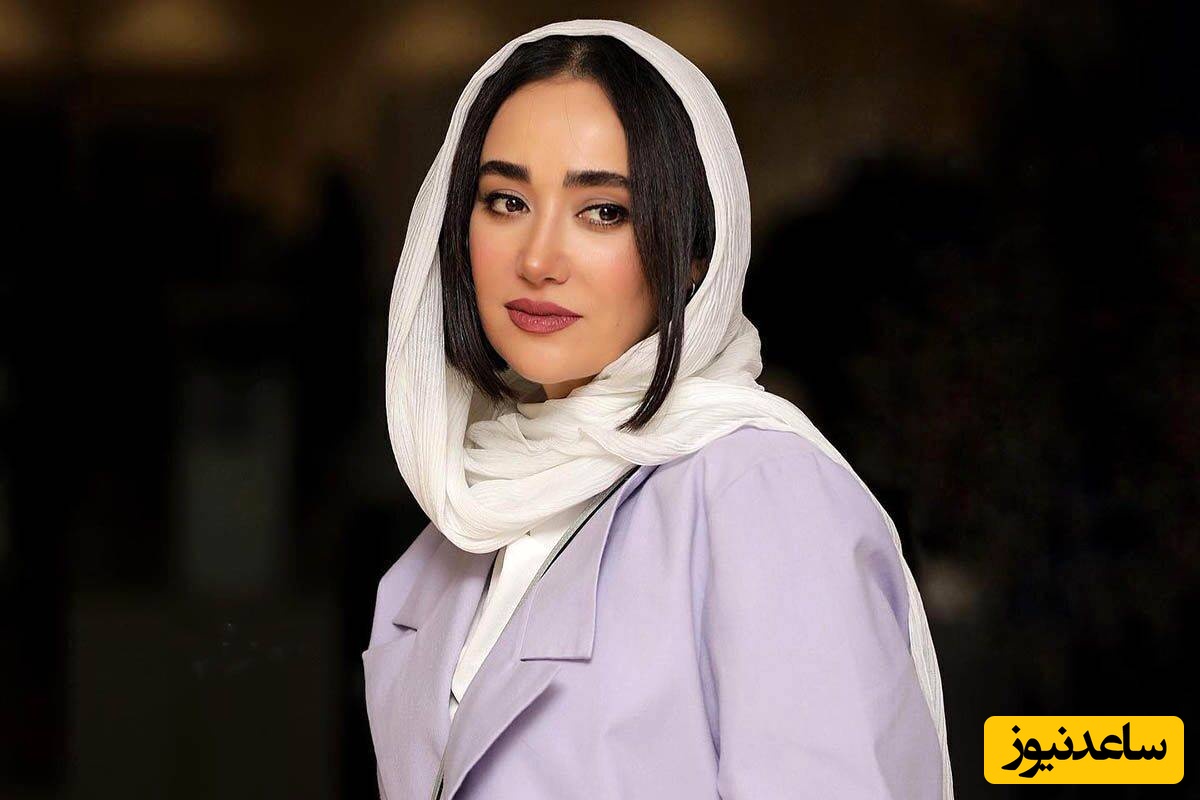 تصاویر جالب و پر انرژی از بهاره افشاری با استایل جذاب آبی رنگ و سعید دشتی در پشت صحنه نمایش قلب نارنگی / لحظاتی پر از لبخند و حال خوب +عکس