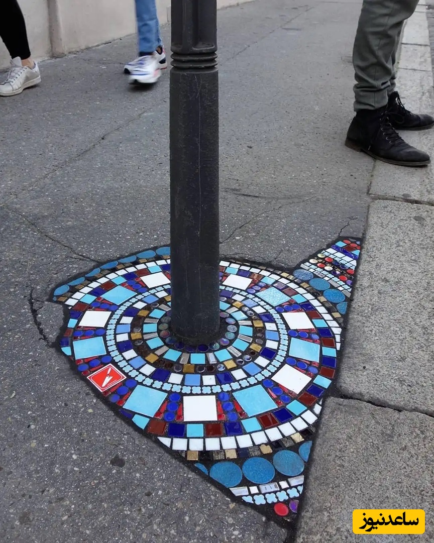 . وصله موزاییکی، اثر امِمِم، لیون، فرانسه