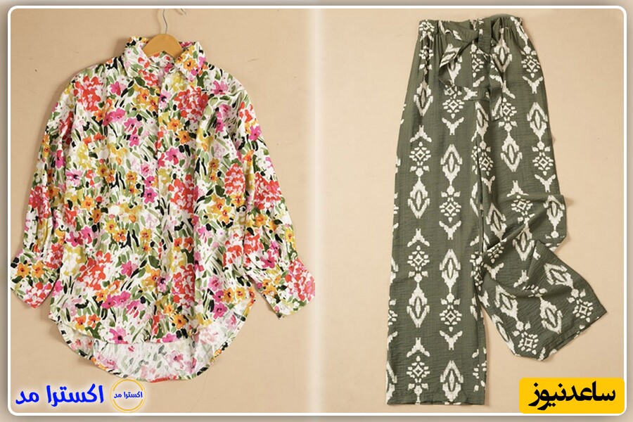 بلوز لینن زنانه و شلوار لینن بگ