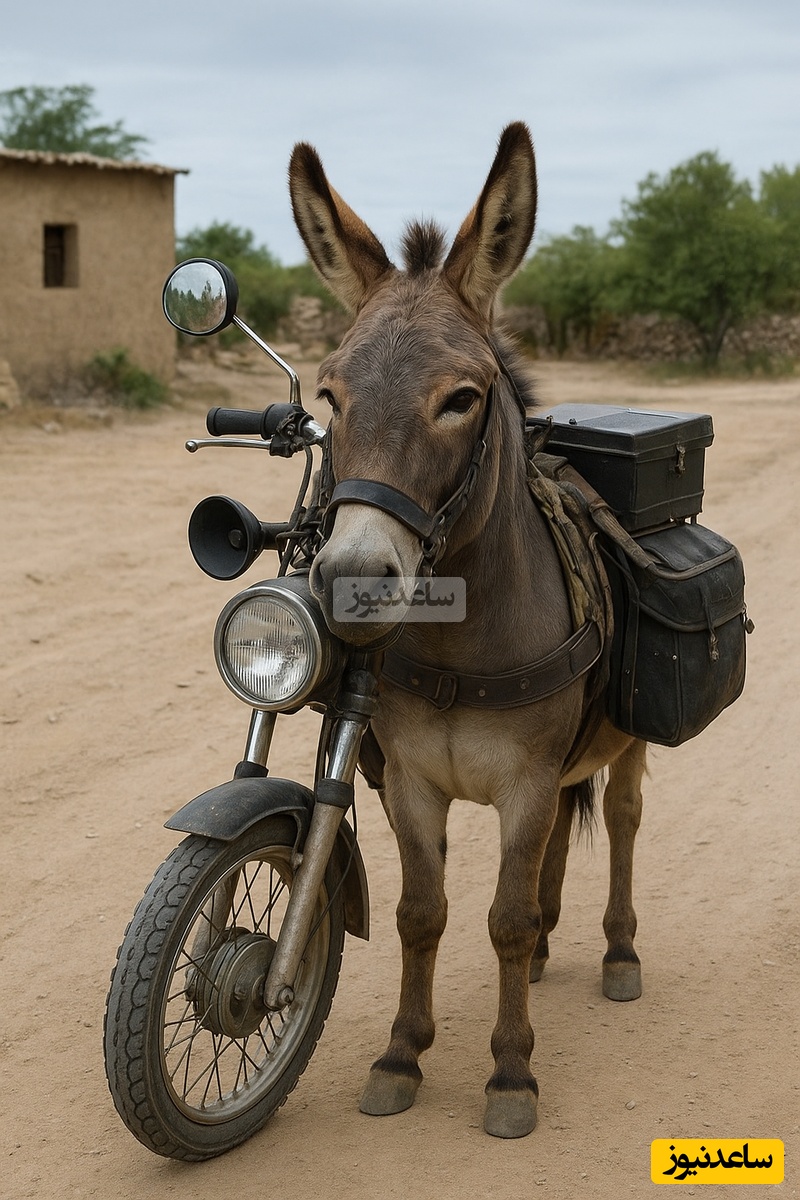 خلاقیت خنده دار اوستا مکانیک اردبیلی برای نصب اگزوز و قطعات موتور هوندا روی الاغش به ایران خودرو گفت بکش کنار من هستم!انصافا ترشی نخوره یه چیزی میشه😂