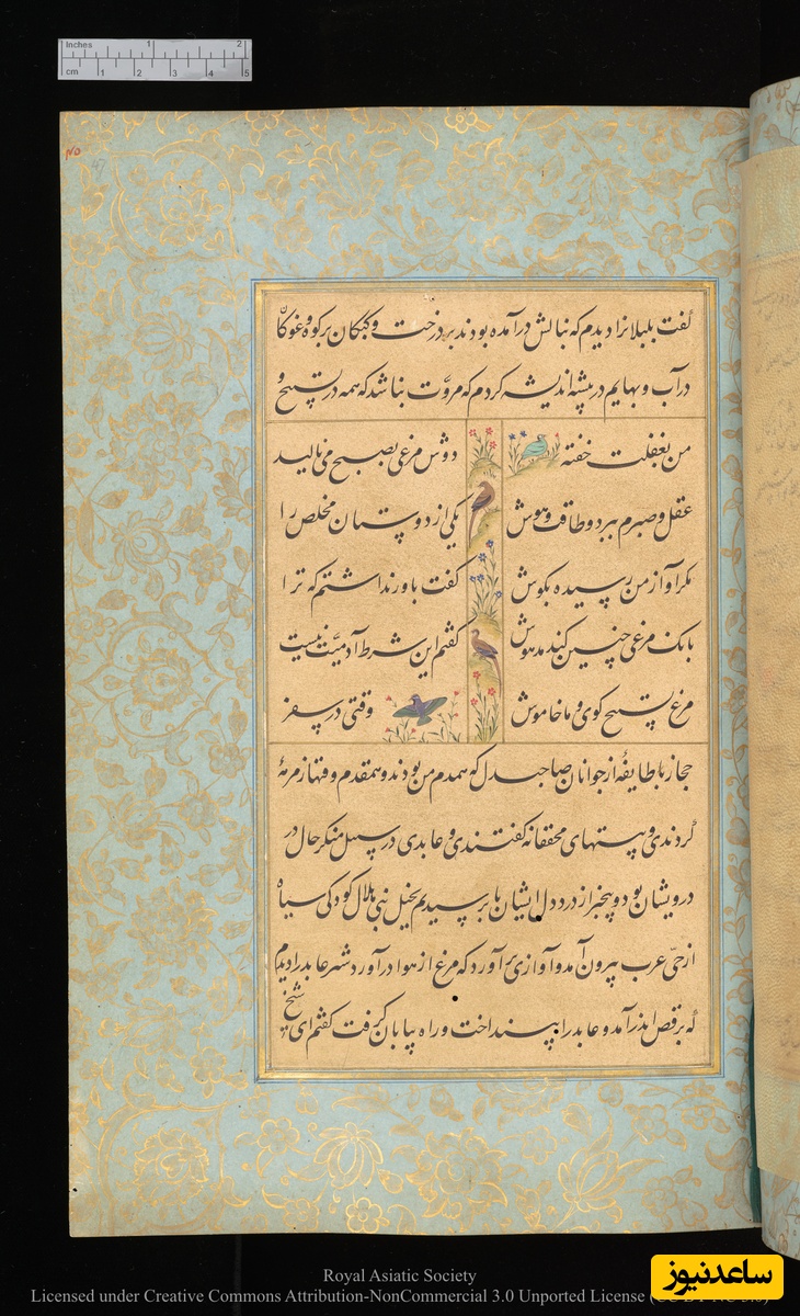 گلستان سعدی به خط محمدحسین کشمیری و نقاشی مانوهار داس نسخهٔ کتابخانهٔ دیجیتال دانشگاه کمبریج