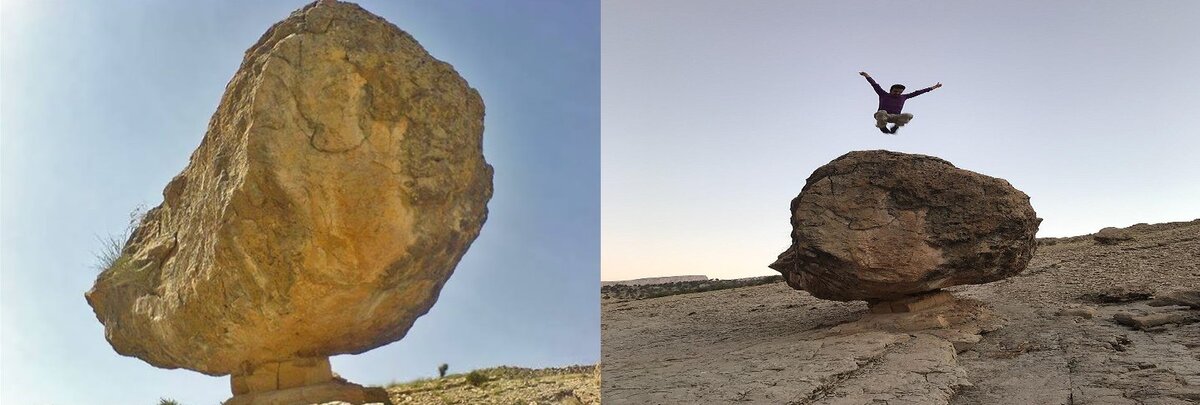 این سنگ عجیب و غول پیکر 150 سال است که بین زمین و هوا معلق مانده+عکس