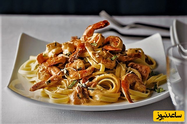 طرز تهیه فتوچینی با میگو یک پاستای ایتالیایی پرطرفدار و خوشمزه+ عکس