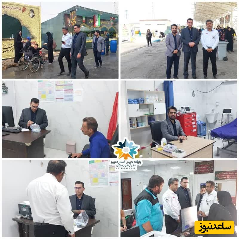 بازدید میدانی رئیس دانشکده علوم پزشکی شوشتر از پایانه مرزی چذابه