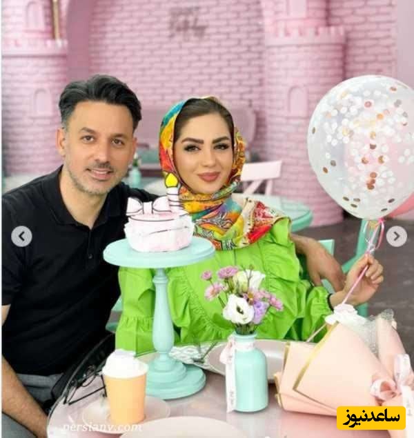 مبینا نصیری و همسرش