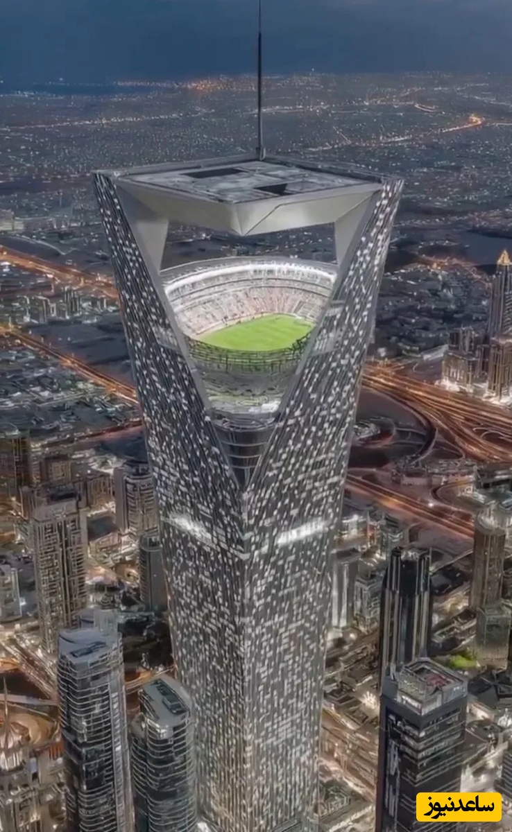 خلاقیت جنجالی استادیوم هوایی عربستان دنیا را به خود خیره کرد/ نفس آدم بند میاد با دیدن عظمت این معماری خاص+ فیلم