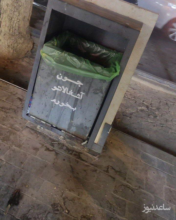 سطل زباله در شیراز