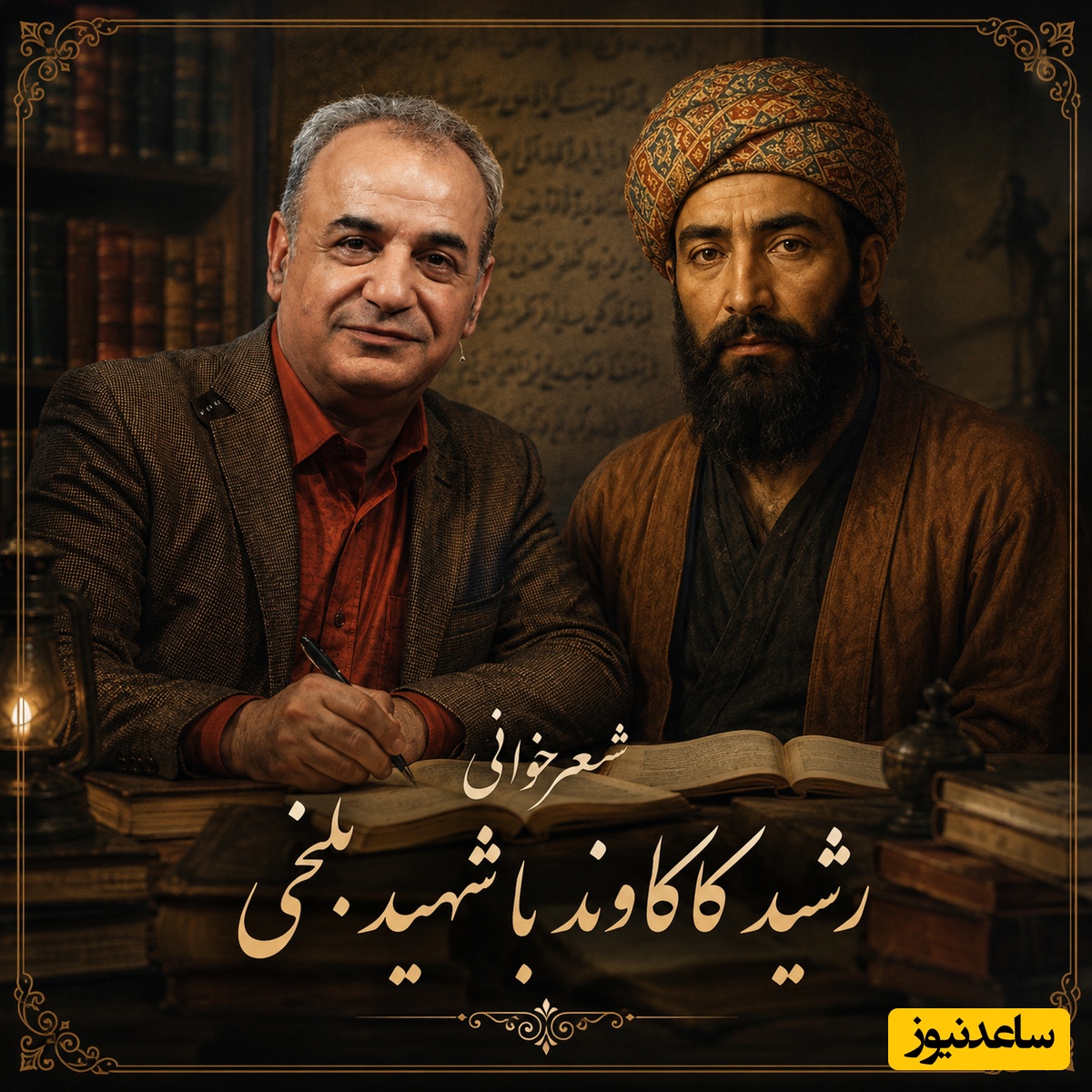 زیباترین شعرخوانی رشید کاکاوند با شهید بلخی در وصف لبخندهایی که پشتِ اندوه پنهان‌اند و تنهاییِ عمیقِ آدم‌هایی که بیشتر از بقیه می‌فهمند
