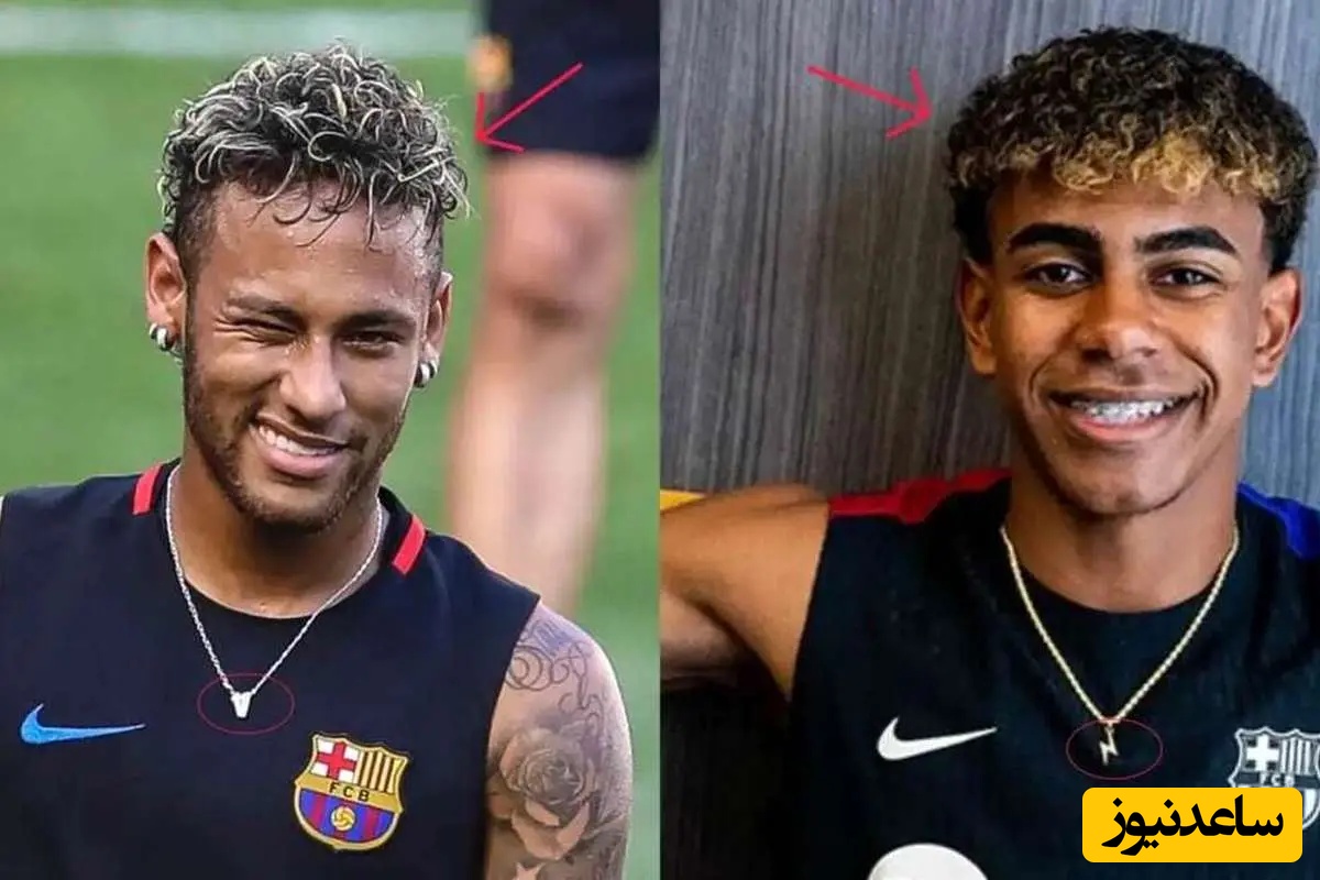 قاب روز ورزشی؛ خلاقیت هواداران باشگاه بارسلونا برای مقایسه نیمار و لامین یامال با یک نقاشی طراحی شده+عکس