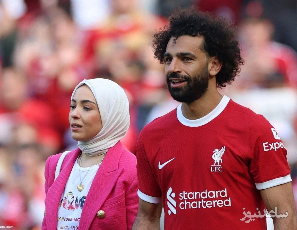 محمد صلاح و همسرش