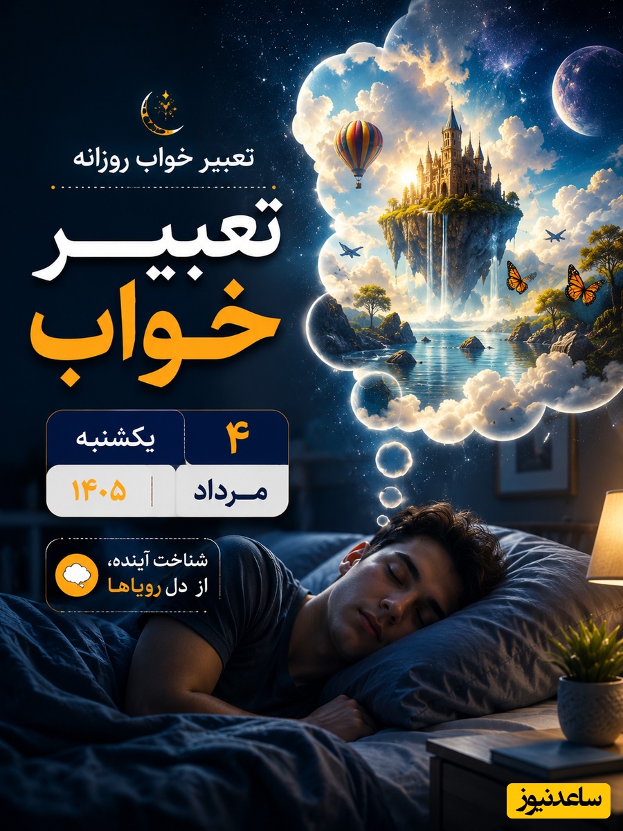 تعبیر خواب روزانه؛ سرنوشت امروز ماه تولد شما چه خواهد بود؟ اگر این خواب را دیده‌ای، دست به هر کاری بزنی معجزه می‌شود! / یکشنبه 4 مرداد 1405