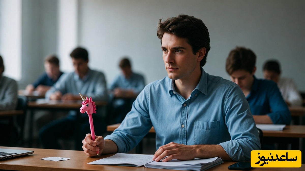 (عکس) عجیب‌ترین داوطلب مهندسی کامپیوتر کنکور دکتری ؛ مرد 90 کیلویی با سلاح مخفی دخترش!