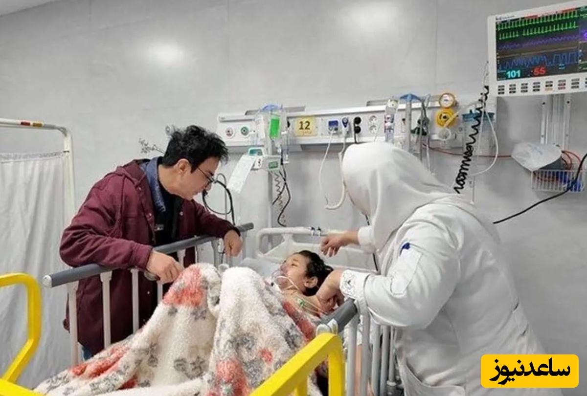 عیادت عموپورنگ از کودکان مجروح در جنگ