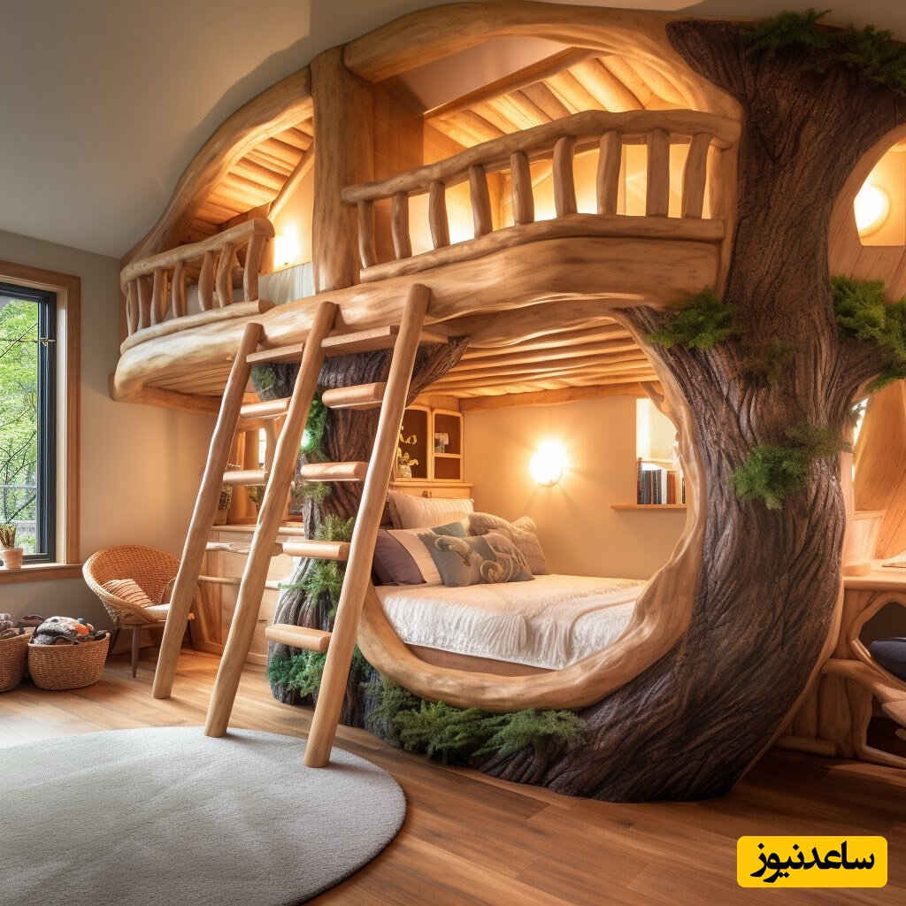 (عکس) خلاقیت جالب و مثال زدنی یک معمار داخلی با طراحی اتاق خواب‌هایی به شکل طبیعت / انگار وسط جنگل خوابیدی!