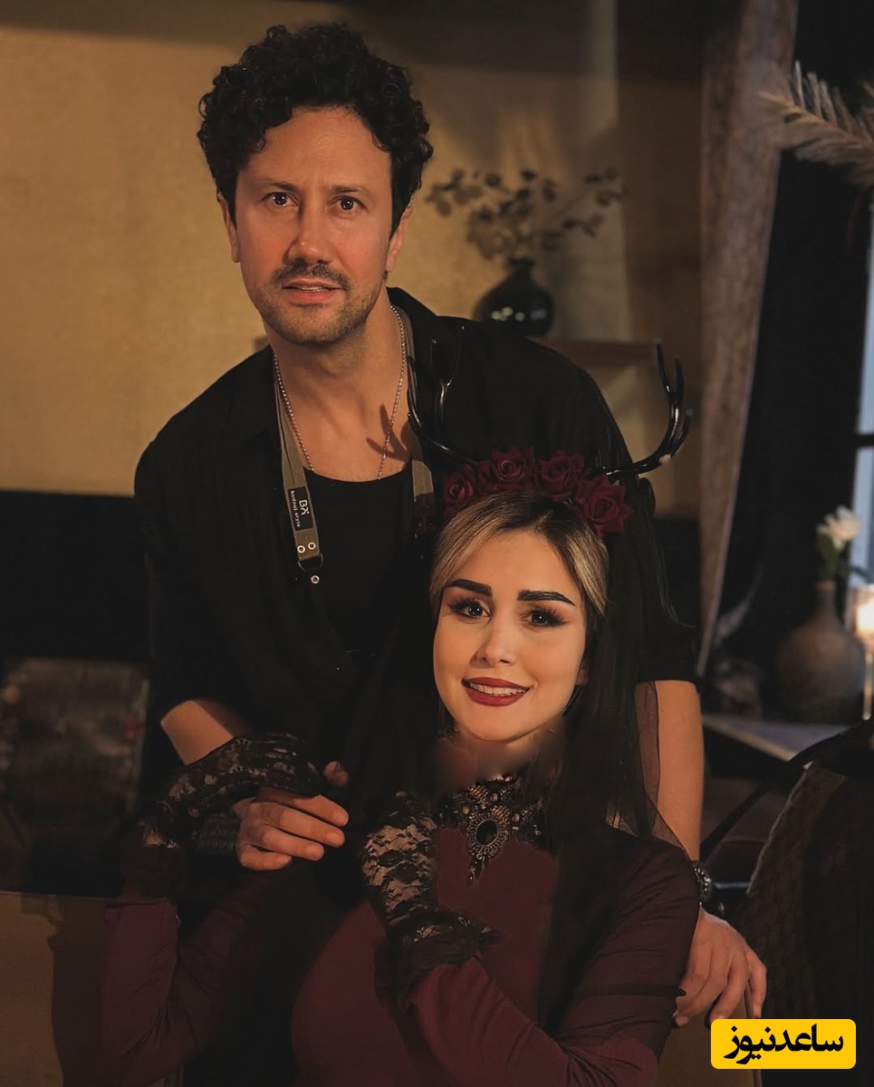 شهرخ استخری و همسرش