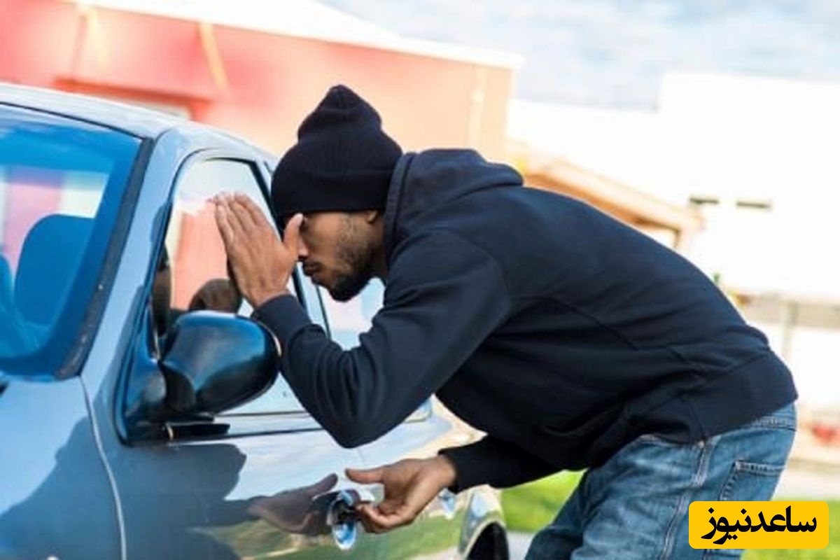 ویدیو/ سارقی که در خونسردی کامل ضبط خودرو را دزدید/ اونقدر راحت و ریلکس کارهاشو انجام داد انگار که ماشین خودشه