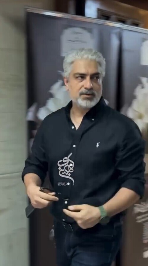 ویدئو/ حضور مهدی پاکدل، محسن کیایی و مصطفی کیایی، همایون ارشادی در مراسم یادبود برادر بهمن فرمان‌آرا/روحش شاد و یادش گرامی