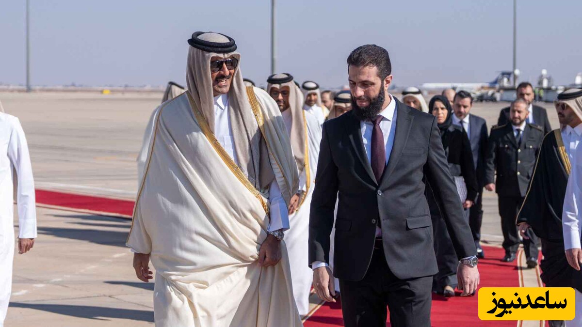 (فیلم) رهبر جدید سوریه  با خودروی لوکس آلمانی راننده شخصی امیر قطر شد!