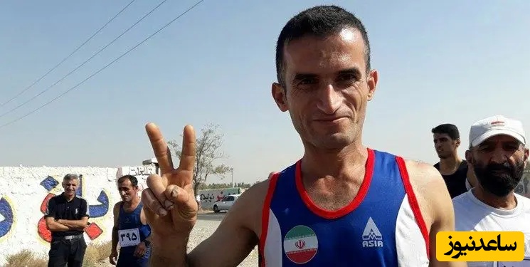 حضور اسکندر بلوکی قهرمان دومیدانی آسیا در حاشیه مراسم چهلمین روز شهادت حضرت آیت الله خامنه ای/ جان فدای ایران هستم +فیلم