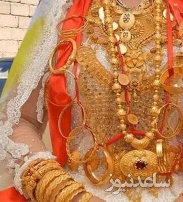 عروس خانمی که غرق در طلا شد/سنگینی طلا دست و گردنشو نشکنه یوقت!