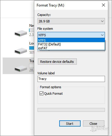فرمت مموری کارت از طریق File Explorer در ویندوز