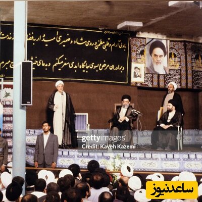 (عکس) گریه هاشمی رفسنجانی در اولین مراسم تنفیذ حکم ریاست جمهوری بعد از ارتحال امام در حضور رهبر انقلاب