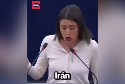 (فیلم) نماینده اسپانیا در پارلمان اروپا: تحریم و حمله به ایران برای کسی آزادی نمی‌آورد