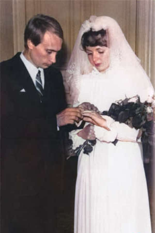 ولادیمیر پوتین در مراسم ازدواجش
