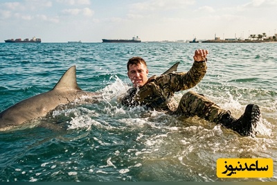 کوسه‌های خلیج فارس منتظر نظامیان آمریکایی هستند+فیلم